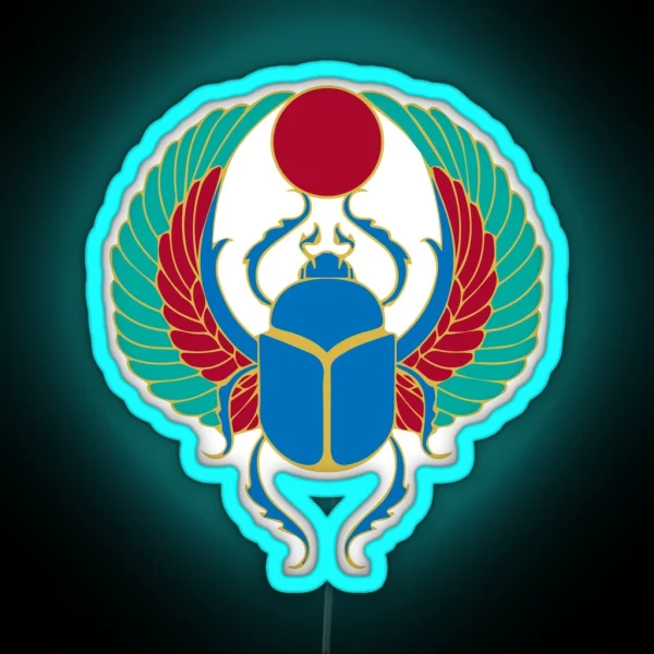 Egyptian Sacred Scarab RGB Neon Sign