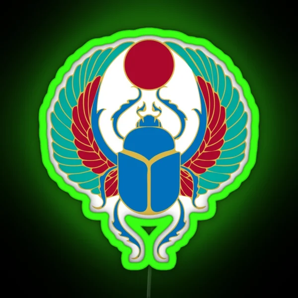 Egyptian Sacred Scarab RGB Neon Sign