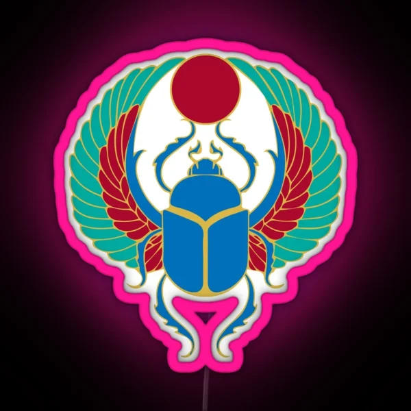 Egyptian Sacred Scarab RGB Neon Sign