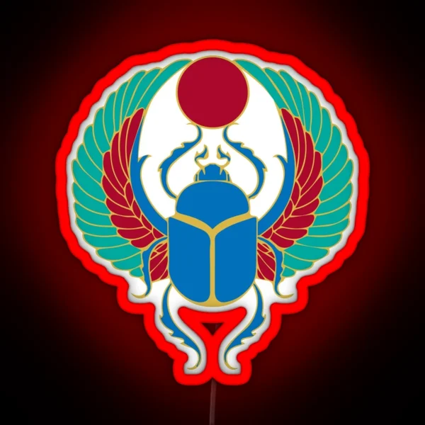Egyptian Sacred Scarab RGB Neon Sign