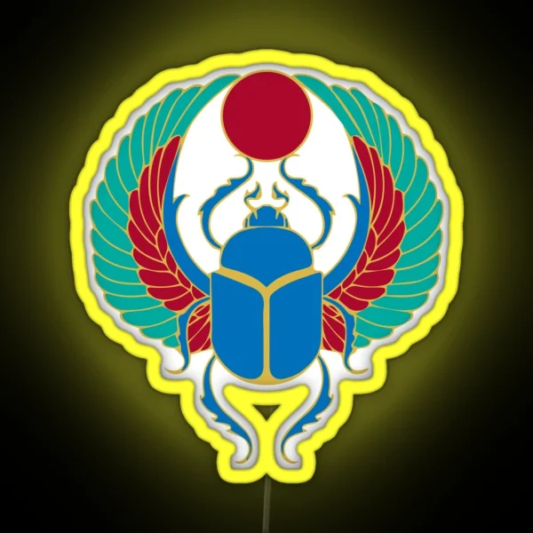 Egyptian Sacred Scarab RGB Neon Sign