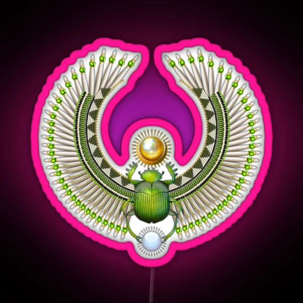 Egyptian Scarab 06 RGB Neon Sign