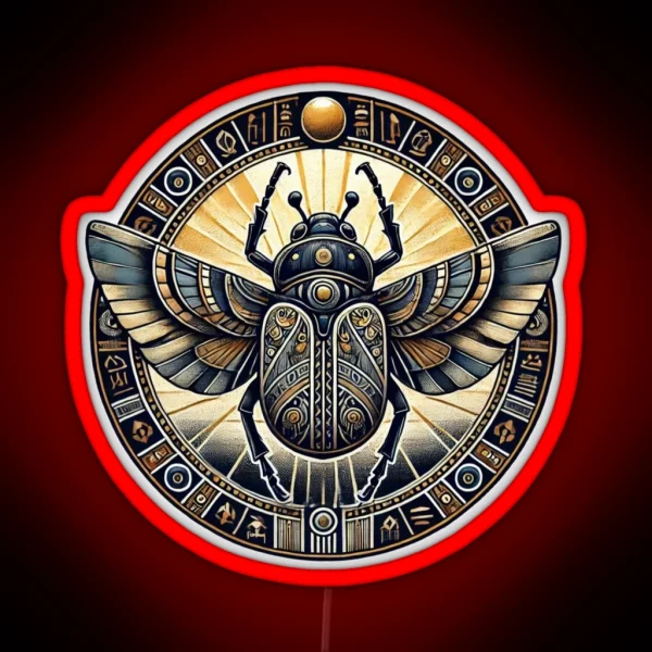 Egyptian Scarab Beetle RGB Neon Sign