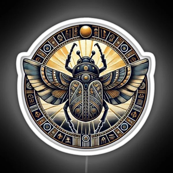 Egyptian Scarab Beetle RGB Neon Sign