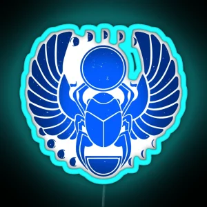 Egyptian Scarab Powers And Symbolism RGB Neon Sign