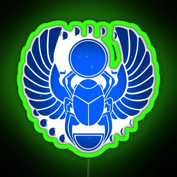 Egyptian Scarab Powers And Symbolism RGB Neon Sign