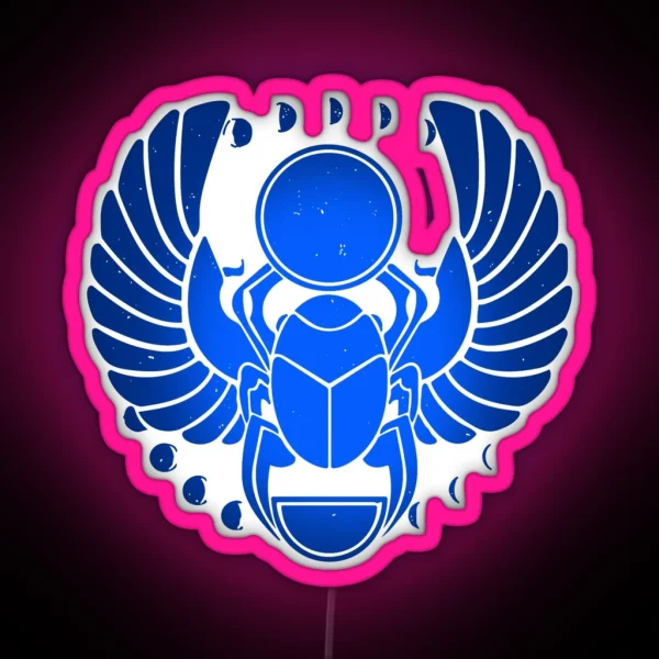 Egyptian Scarab Powers And Symbolism RGB Neon Sign