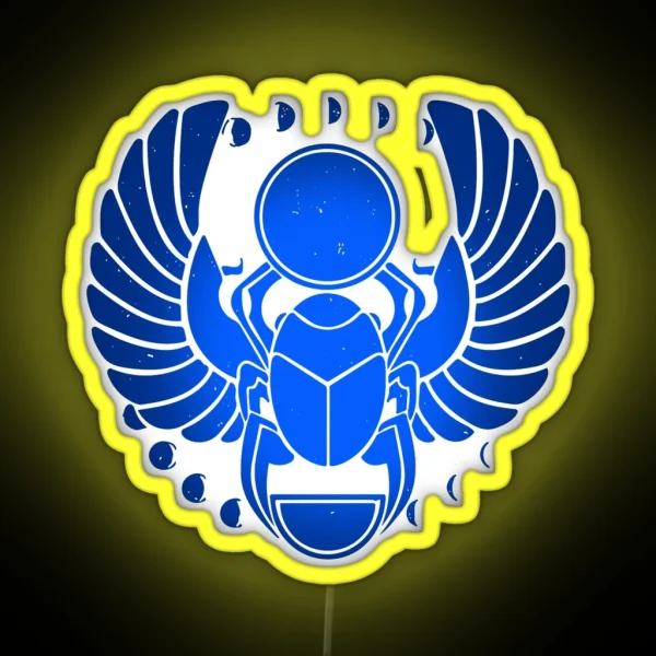 Egyptian Scarab Powers And Symbolism RGB Neon Sign