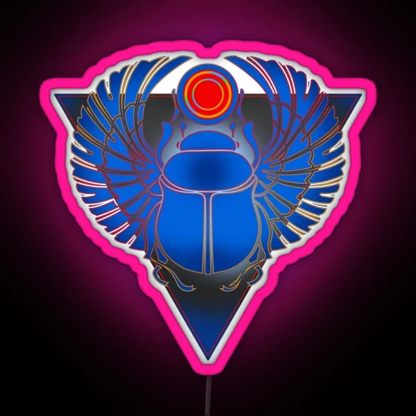 Egyptian Scarab Powers And Symbolism RGB Neon Sign