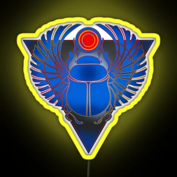 Egyptian Scarab Powers And Symbolism RGB Neon Sign