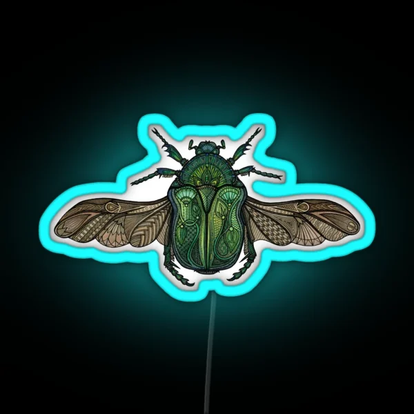 Egyptian Scarab RGB Neon Sign