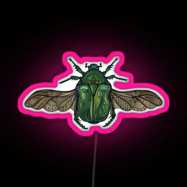 Egyptian Scarab RGB Neon Sign