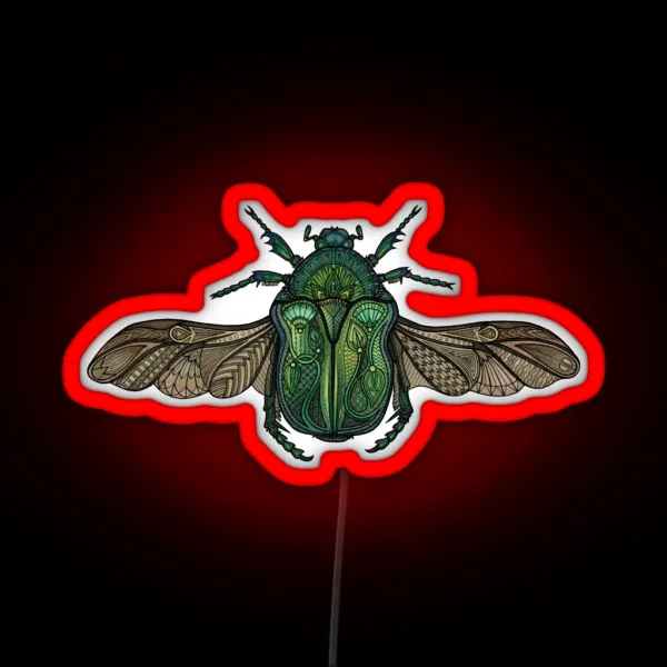 Egyptian Scarab RGB Neon Sign