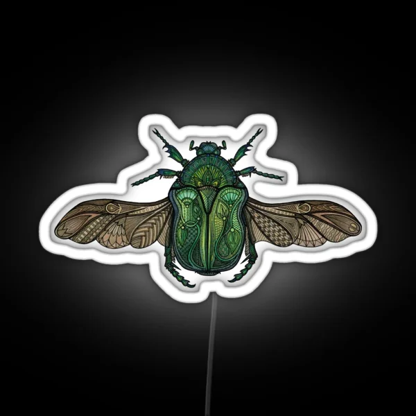 Egyptian Scarab RGB Neon Sign