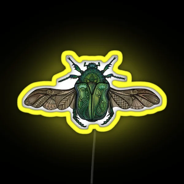 Egyptian Scarab RGB Neon Sign