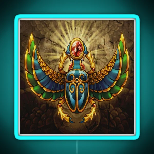 Egyptian Scarab RGB Neon Sign