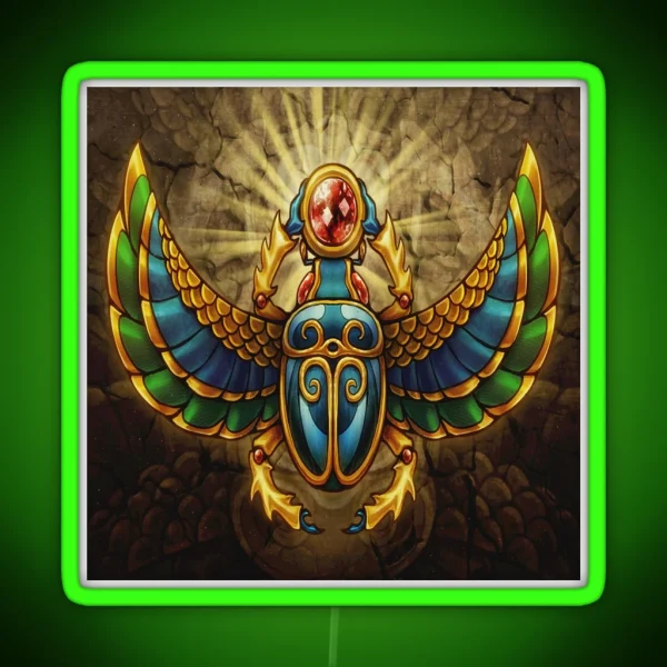 Egyptian Scarab RGB Neon Sign