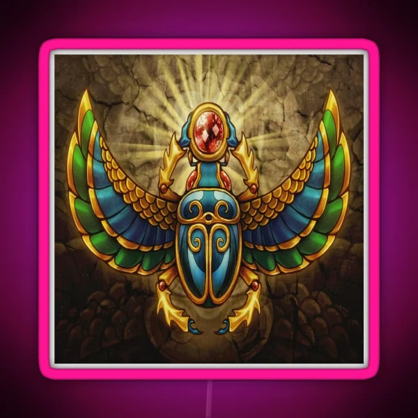 Egyptian Scarab RGB Neon Sign