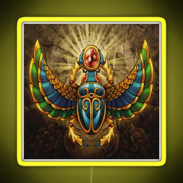 Egyptian Scarab RGB Neon Sign