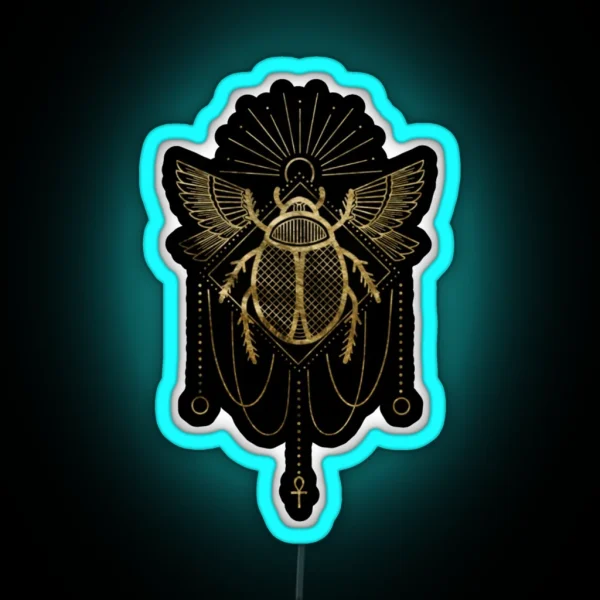 Egyptian Scarab RGB Neon Sign