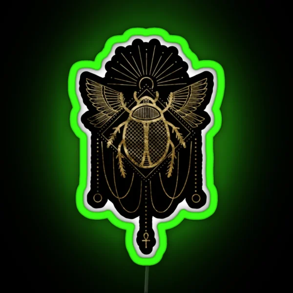 Egyptian Scarab RGB Neon Sign