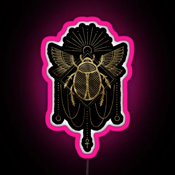 Egyptian Scarab RGB Neon Sign