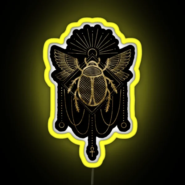 Egyptian Scarab RGB Neon Sign