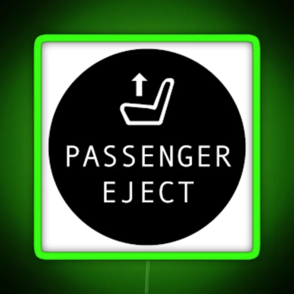 Eject Seat Logo Switch RGB Neon Sign