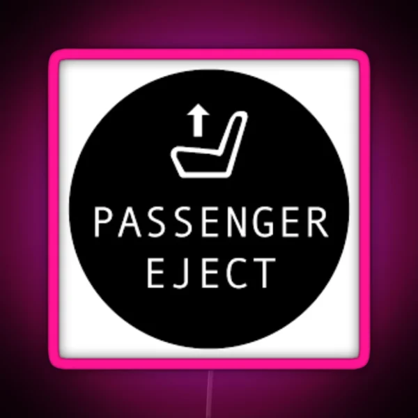 Eject Seat Logo Switch RGB Neon Sign