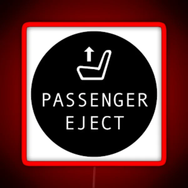 Eject Seat Logo Switch RGB Neon Sign