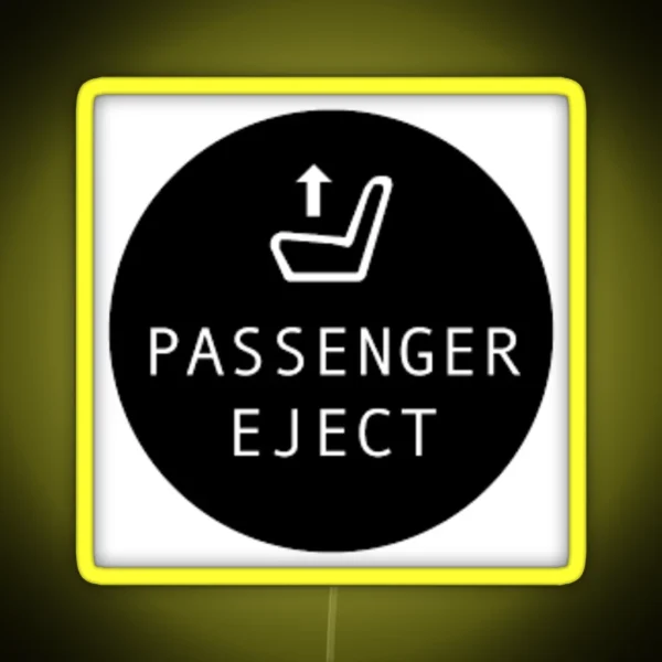 Eject Seat Logo Switch RGB Neon Sign