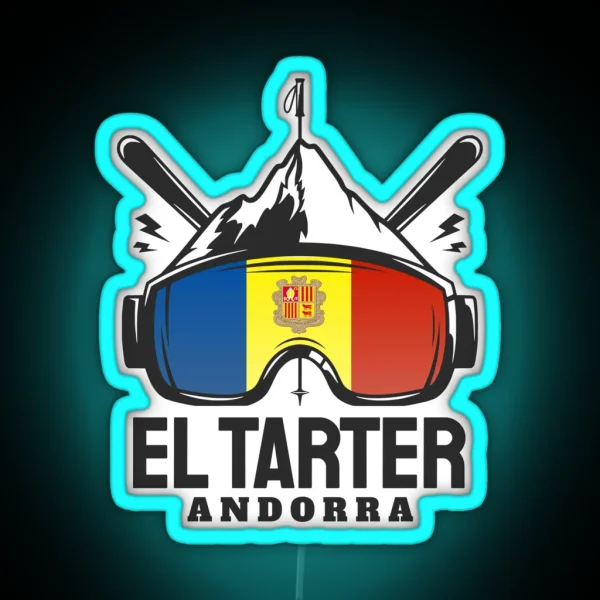 El Tarter Andorra Ski Skiing Souvenir RGB Neon Sign