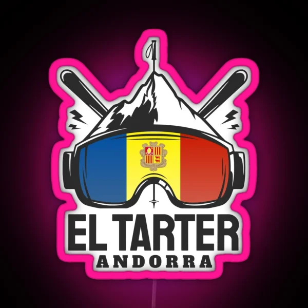 El Tarter Andorra Ski Skiing Souvenir RGB Neon Sign