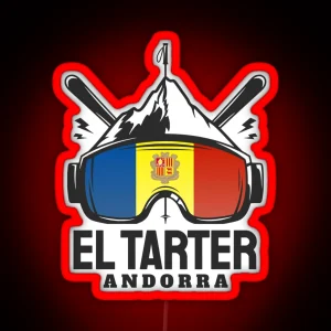 El Tarter Andorra Ski Skiing Souvenir RGB Neon Sign