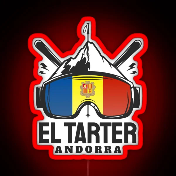 El Tarter Andorra Ski Skiing Souvenir RGB Neon Sign