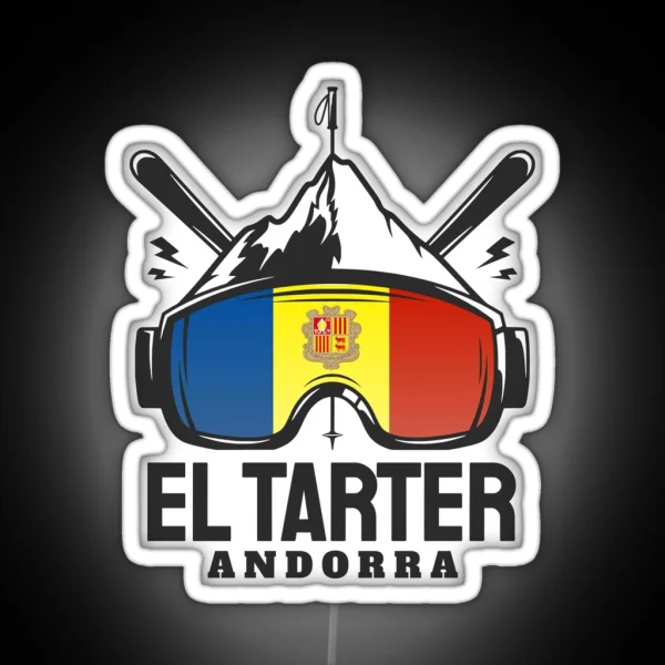 El Tarter Andorra Ski Skiing Souvenir RGB Neon Sign