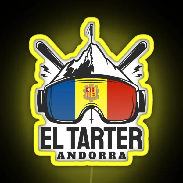 El Tarter Andorra Ski Skiing Souvenir RGB Neon Sign