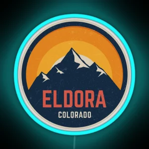 Eldora Colorado Mountain Design RGB Neon Sign