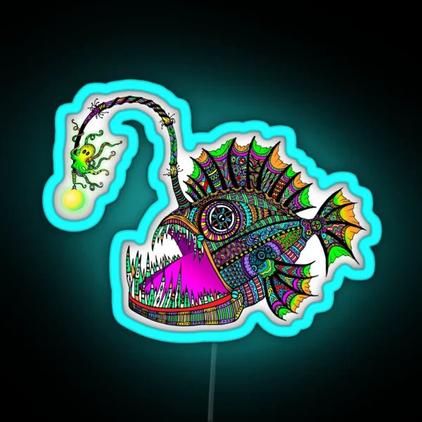 Electric Angler Fish RGB Neon Sign