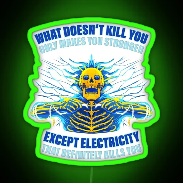 Electrician Electrical Engineer Electricity Quote RGB Neon Sign