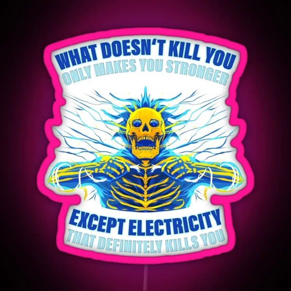 Electrician Electrical Engineer Electricity Quote RGB Neon Sign