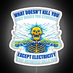 Electrician Electrical Engineer Electricity Quote RGB Neon Sign