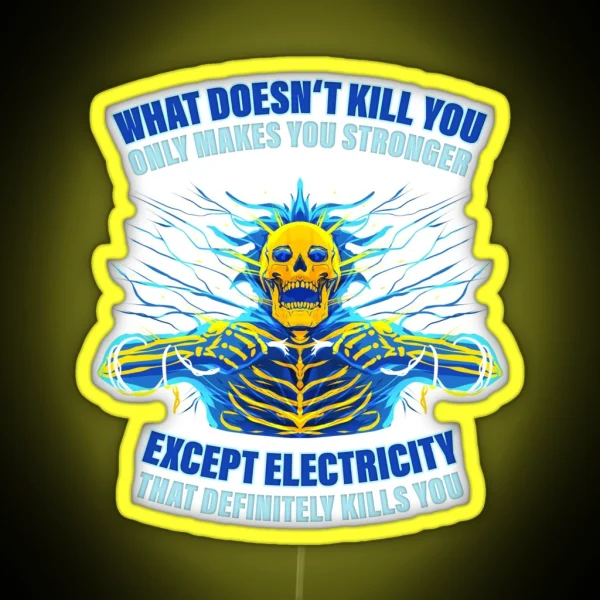 Electrician Electrical Engineer Electricity Quote RGB Neon Sign