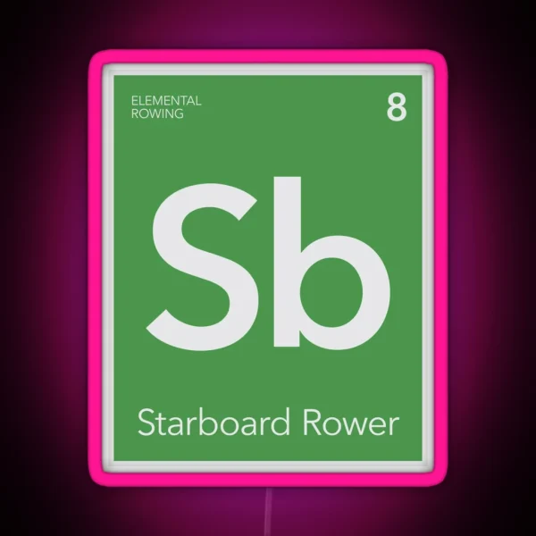 Elemental Rowing Starboard Rower RGB Neon Sign