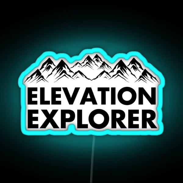 Elevation Explorer Mountain Adventure RGB Neon Sign