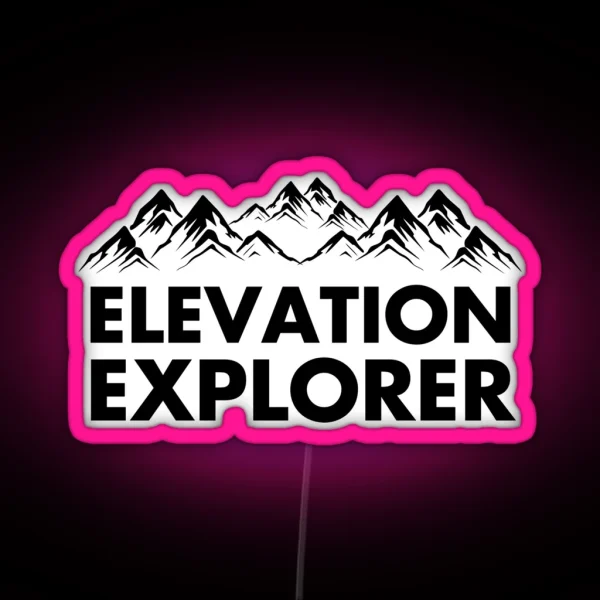 Elevation Explorer Mountain Adventure RGB Neon Sign