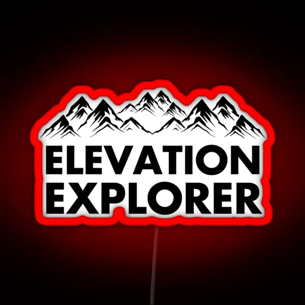 Elevation Explorer Mountain Adventure RGB Neon Sign