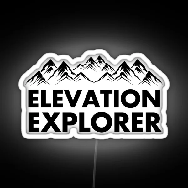 Elevation Explorer Mountain Adventure RGB Neon Sign