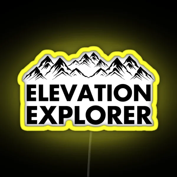 Elevation Explorer Mountain Adventure RGB Neon Sign