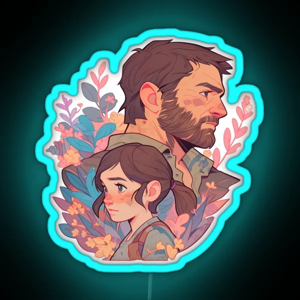 Ellie And Joel From Last Of Us RGB Neon Sign
